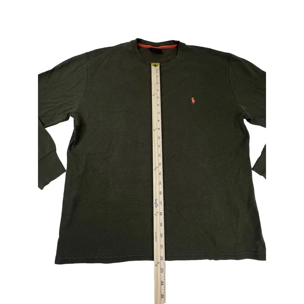 Polo Ralph Lauren Army Green Long Sleeve Sleep Shirt Mens Size Large S3